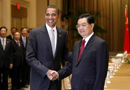 Hu meets with Obama