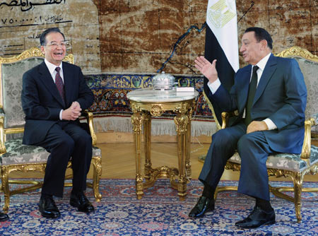 Chinese premier meets with Egyptian president