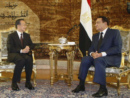 Chinese premier meets with Egyptian president