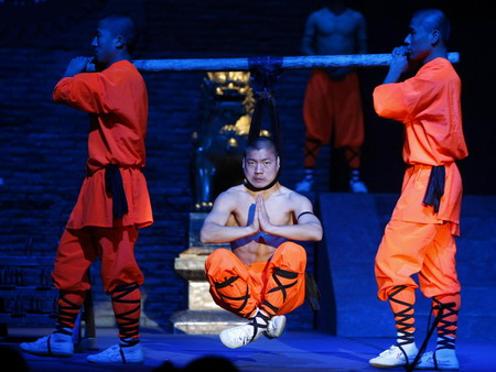 Shaolin monks perform Chinese Kung Fu in Malta