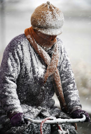 Blizzard hits N China, paralyzes major cities