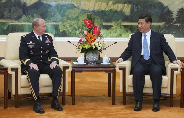 President Xi meets US top military officer