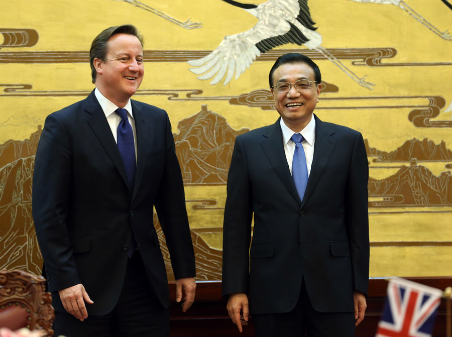 Chinese premier meets Britain's Cameron