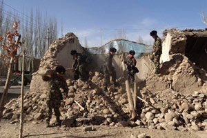 Population affected by Xinjiang quake tops 58,000