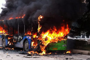 SW China bus fire deliberately set: police