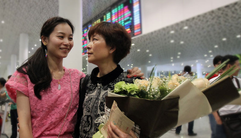 Tears and joy: Mother and child reunited after 25 years