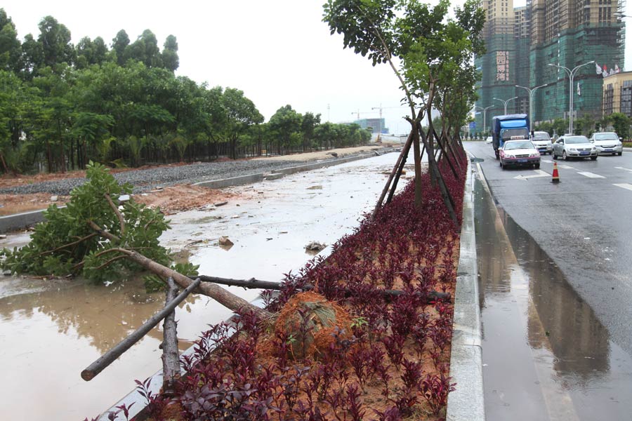 Xiamen city in East China flooded