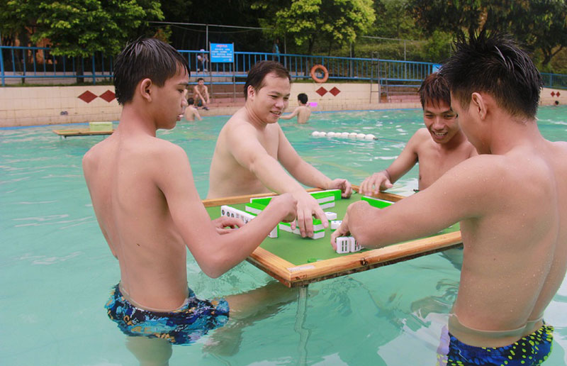 Players stay cool as mahjong games heat up