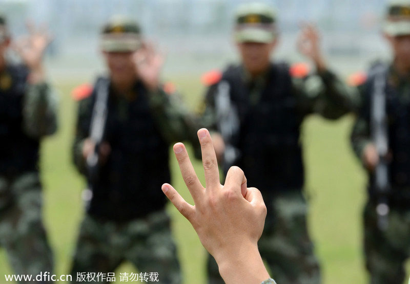 Military signal tactics on show in Nanjing