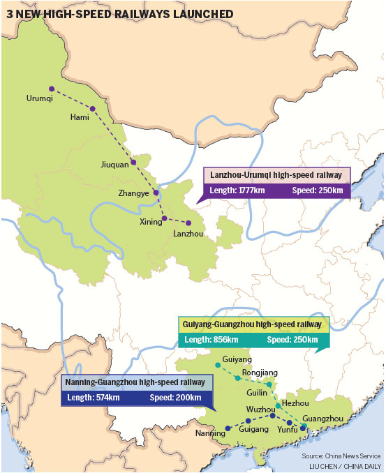 New high-speed railway reaches Xinjiang