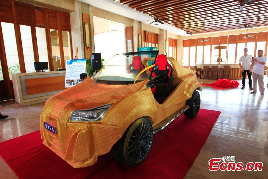3D-printed car debuts in Hainan