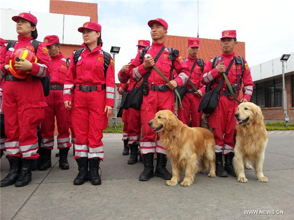 China team arrives to help search and rescue efforts
