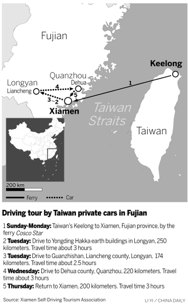 First private cars from Taiwan roll into mainland for visit