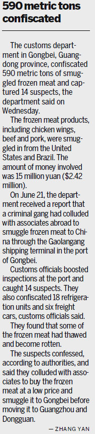 Gangs smuggle in 40-year-old 'zombie' meat