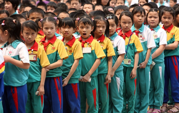 Image result for chinese students lining up