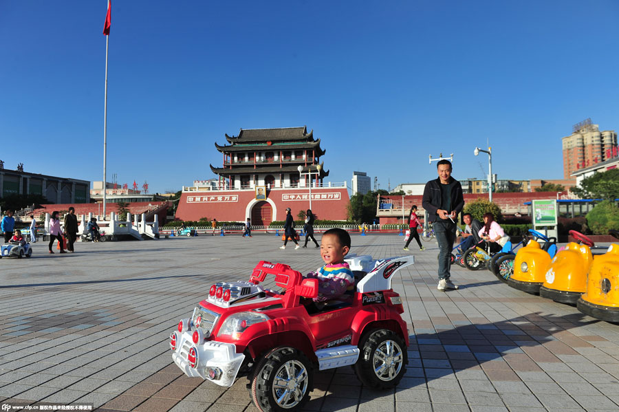 Landmark building in Northwest China resembles Tian'anmen