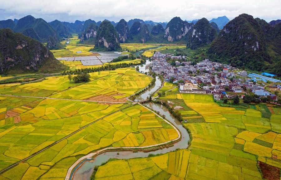 Autumn scenery in S China's Guangxi