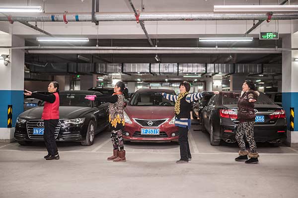 Square dance lovers find underground garage their new stage