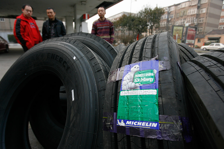 Counterfeit car tires