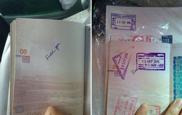 Consulate condemns passport scribbling