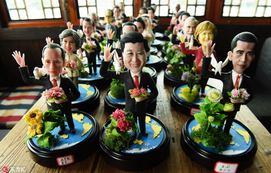 Artist creates clay sculptures of G20 leaders to wish world peace