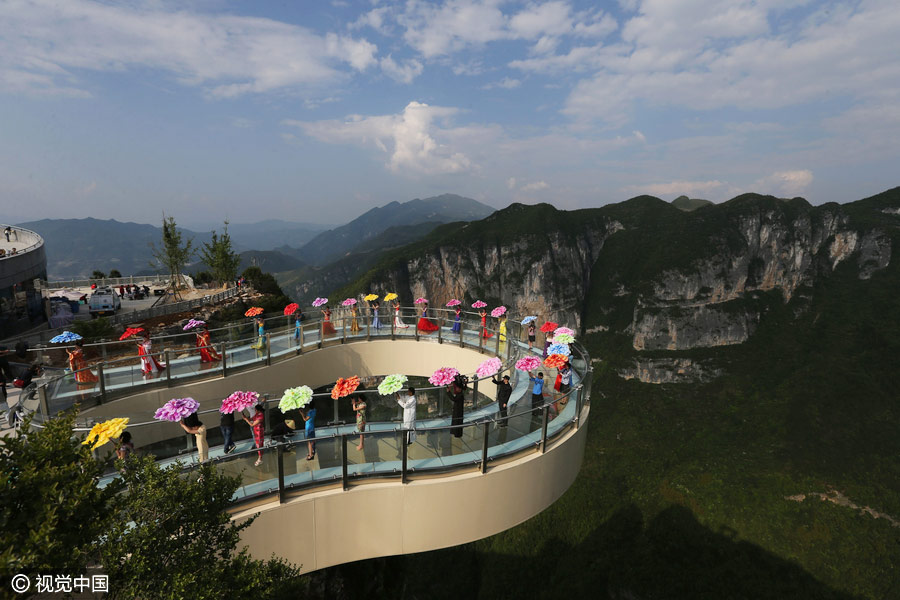 Look down if you dare: world's most vertigo-inducing glass skywalks