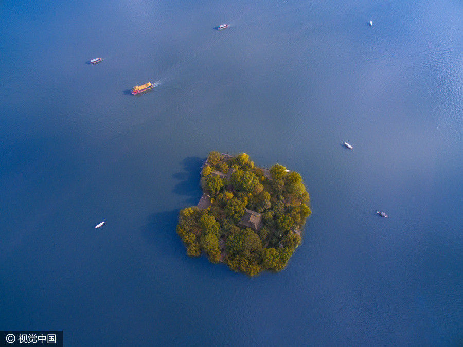 West Lake in riot of colors after winter rain