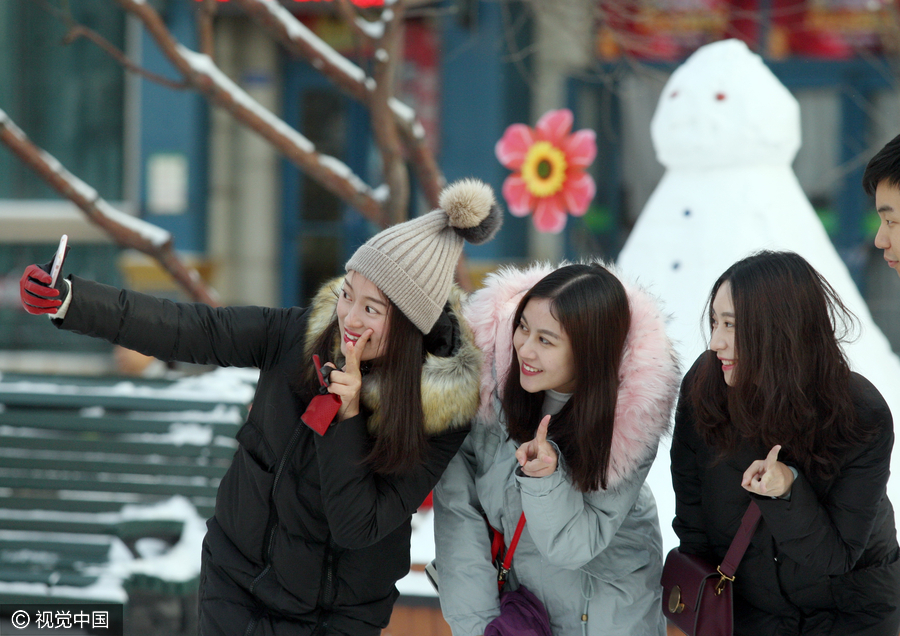 Harbin experiences biggest snowfall of the season