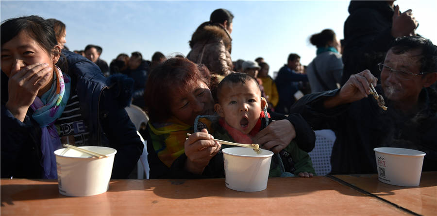 Huge lamb stew in Ningxia Hui autonomous region