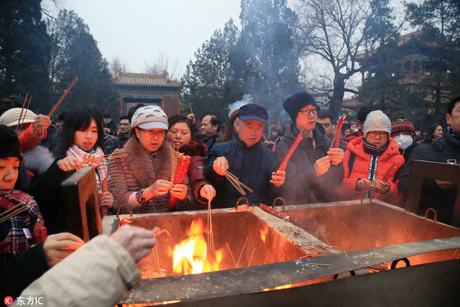 Praying for a fortunate Year of the Rooster