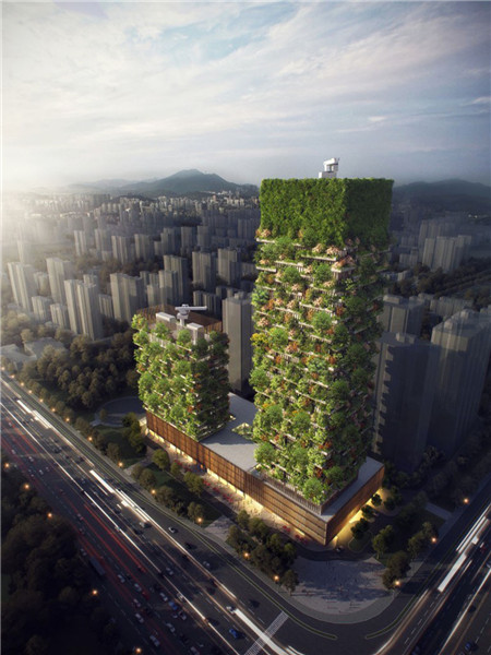 Vertical forest building to help solve air problem in China