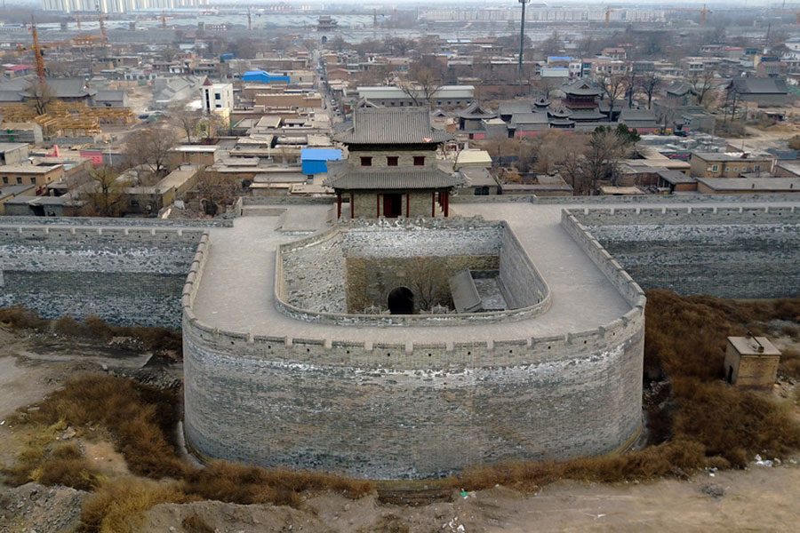 North China city rebuilds historic county