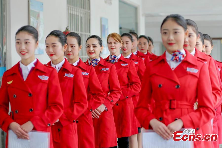Foreign teachers apply to be flight attendants