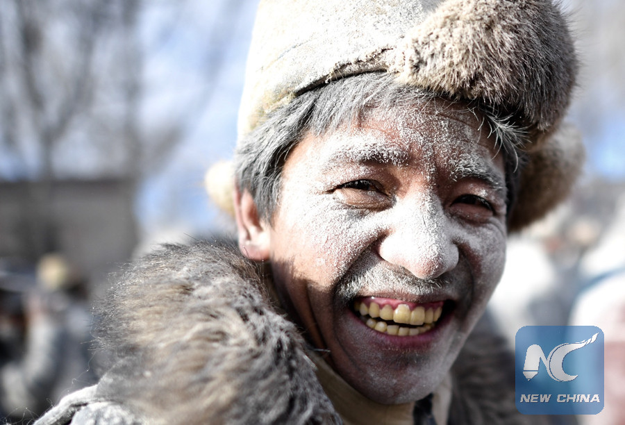 Tibetans end new year celebrations with white carnival