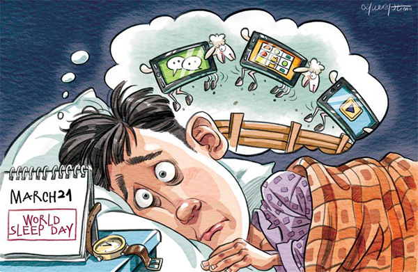 Work pressure, smartphones keeping Chinese people awake