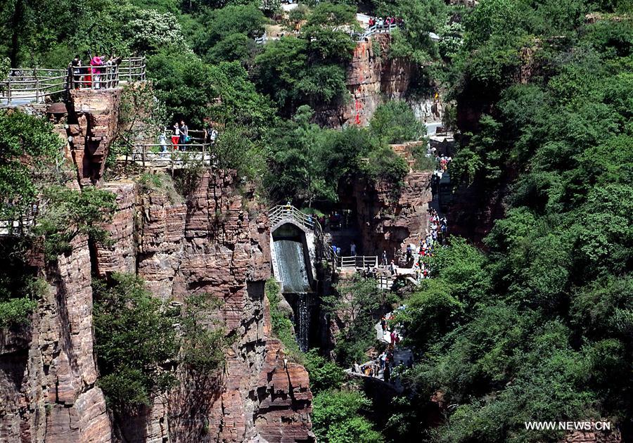 Miraculous road at Guoliang cliff corridor in Henan
