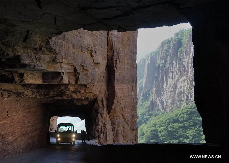 Miraculous road at Guoliang cliff corridor in Henan