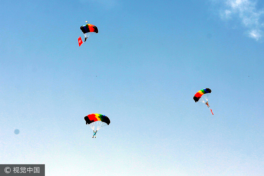 Aerobatics aircraft perform at air show in Henan