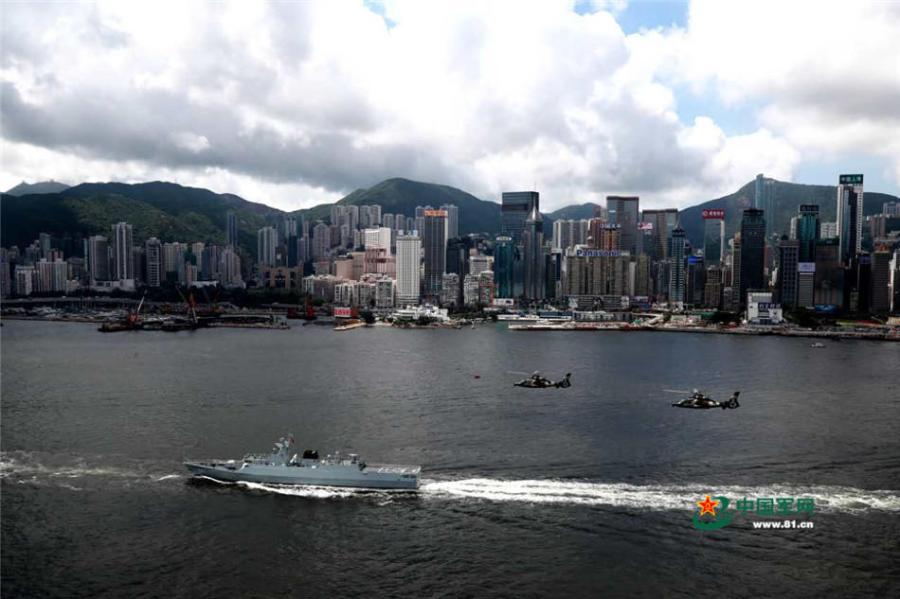 PLA Hong Kong Garrison conducts air and sea patrols