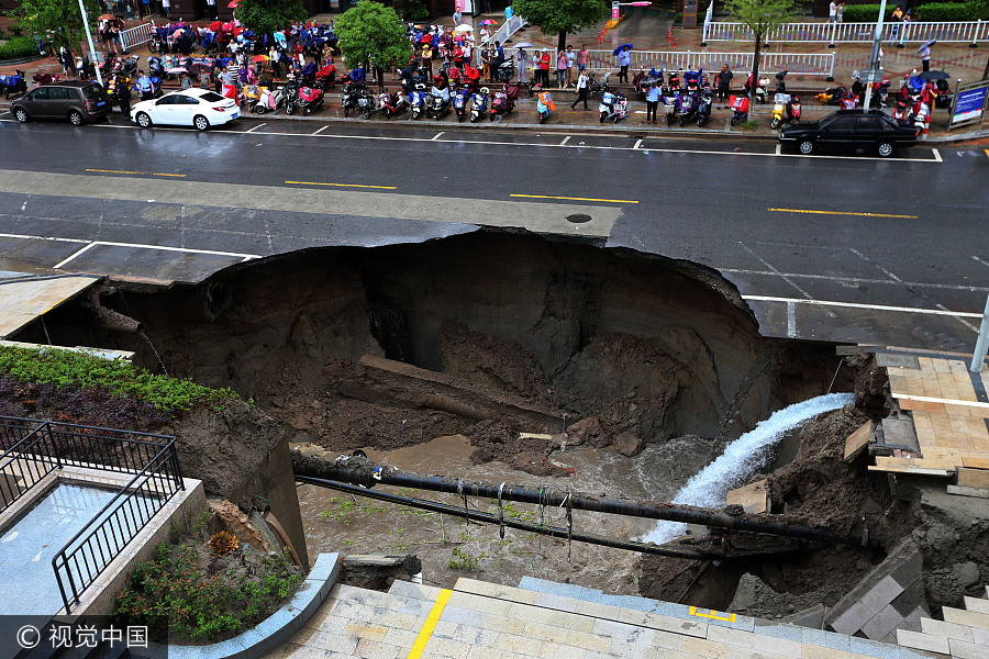 Torrential rain leaves six dead, three missing in China