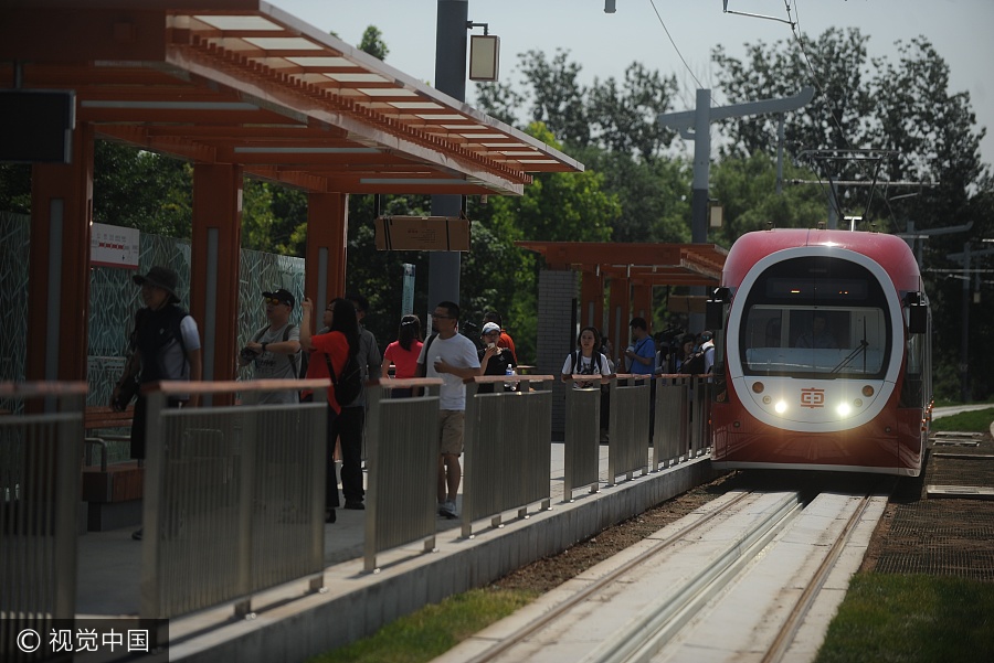 'Most beautifual trams' in operation in Beijing