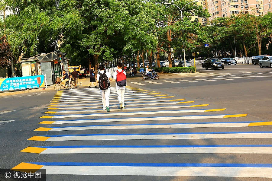 Zebra lines go 3D in Beijing
