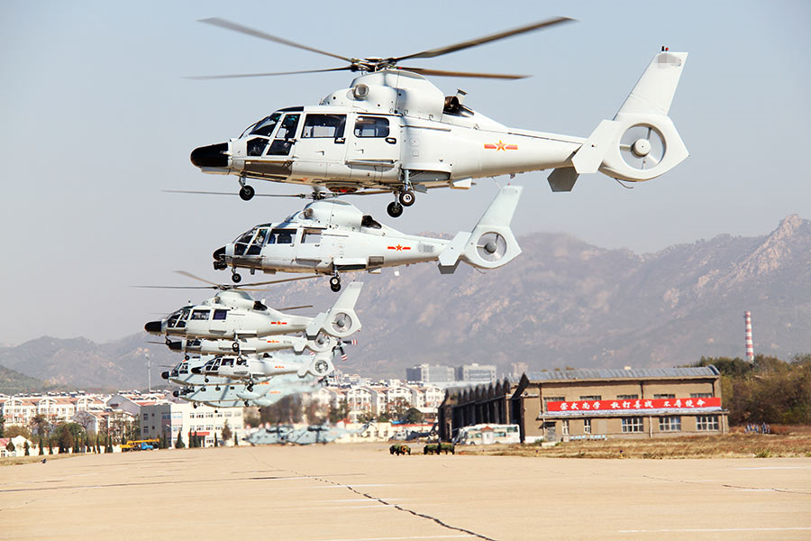 Zooming in on PLA's first carrier-based helicopter force