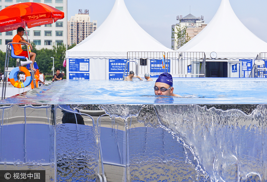 Water Cube offers unique outdoor swimming experience