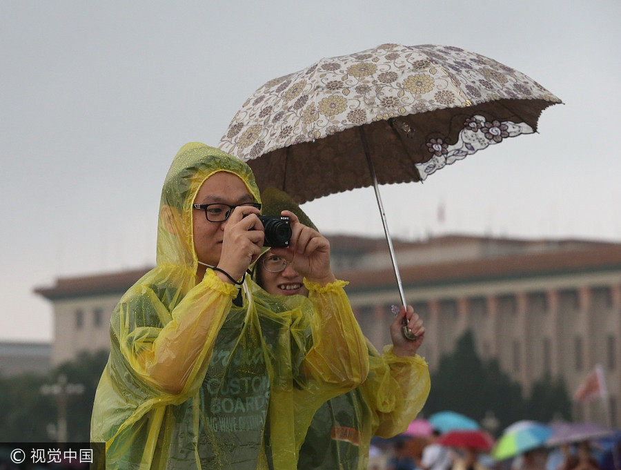 Love for Beijing despite rainstorm