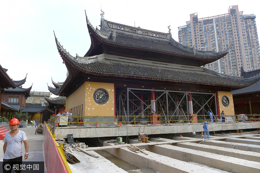 Historic temple all set for its 30-meter move
