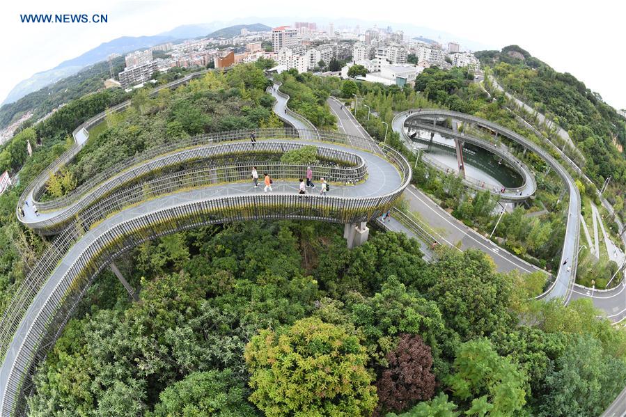 China's Fuzhou builds sight-seeing footpath linking several parks