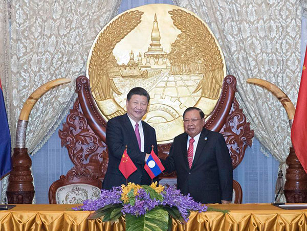 Laos warmly greets Xi in first state visit