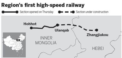High-speed rail opens in Inner Mongolia