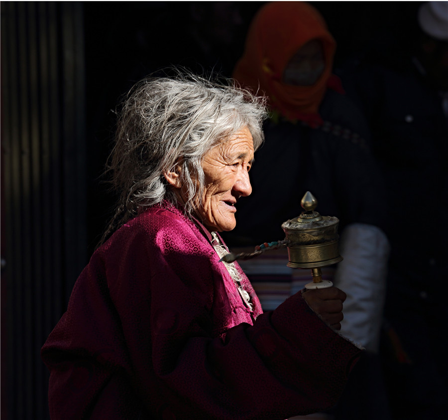 Devout Tibetan Buddhists